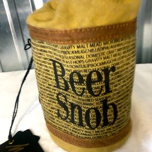 Mona B Beer Snob Beer Cinch top Carrying Tote New